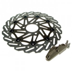 Bremsscheibe Stage6 WAVE Oversize, MBK Nitro / Yamaha Aerox, Edelstahl, floating design, 280mm, inkl. Adapter