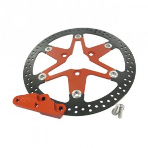 Bremsscheibe Stage6 Oversize MkII, MBK Nitro / Yamaha Aerox, Stahl, floating design, 280mm, inkl. Adapter, orange