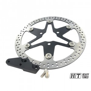Bremsscheibe Stage6 Oversize MkII, MBK Nitro / Yamaha Aerox, Edelstahl, floating design, 280mm, inkl. Adapter, stahlgrau
