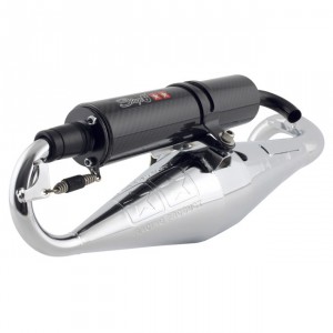 Auspuffanlage Stage6 PRO REPLICA, SYM, chrom, Carbon-Endschalld�mpfer