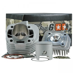 Zylinderkit Stage6 RACING 70cc, CPI AC (ab Bj. 2003), 12mm Kolbenbolzen, inkl. 5 Fussdichtungen (0.10, 0.20, 0.30, 0.40,