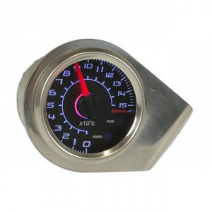 Temperaturanzeige KOSO GP Style 48, rund, analoge Anzeige, d=48x57mm, Display schwarz unterlegt, 0-150&deg;