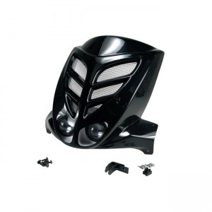 Frontverkleidung mit Doppeloptik BCD Extrem, MBK Stunt / Yamaha Slider, schwarz mit Homologation (Ref. FACEAVANT01002)