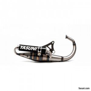 Auspuffanlage Yasuni Scooter Z Black Edition, Minarelli stehend, carbon Endschalld�mpfer (schwarz), mit ABE / E-Gutacht