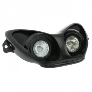 Scheinwerfer STR8 Doppeloptik, MBK Nitro / Yamaha Aerox, schwarz unlackiert