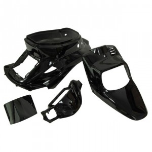 Verkleidungskit STR8 komplett 4 Teile, MBK Booster / Yamaha BWs (vor Bj. 2004), schwarz