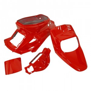 Verkleidungskit STR8 komplett 4 Teile, MBK Booster / Yamaha BWs (vor Bj. 2004), rot