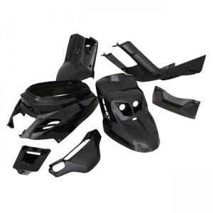 Verkleidungskit STR8 komplett 7 Teile, MBK Booster / Yamaha BWs (ab Bj. 2004), schwarz metallic