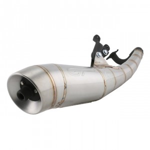 Auspuffanlage LeoVince Handmade GP, Aprilia SR50 AC-LC (liegender Minarelli-Motor) / SR50 WWW / SR50 Netscaper, mit E-Pr