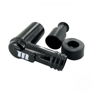 Zündkerzenstecker Motoforce, Kunststoff, 90°, schwarz