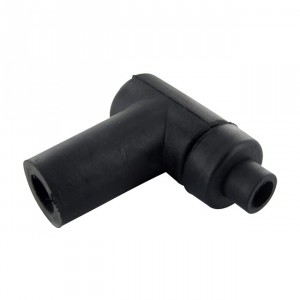 Zündkerzenstecker Motoforce, Gummi, 90°, schwarz
