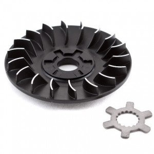 CNC Racing Riemenscheibe Black, Minarelli (mit Schaufeln)