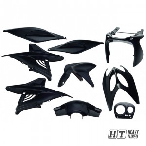 Verkleidungsset 9 Teilig, Yamaha Aerox, MBK Nitro - schwarz metallic