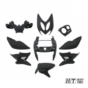 Verkleidungsset 9 Teilig, Yamaha Aerox, MBK Nitro - matt schwarz 