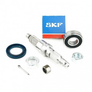 Radwelle, komplettes Reparaturkit Hinterradwelle, Piaggio, Typ C, langer Block (bis Bj. 1999), l=146mm, inkl. Lager / ..