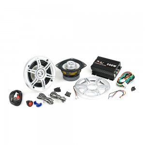 Sound-Set für Roller Helmfach, Helmfachanlage universell inkl. Verstärker, Lautsprecher , Wippschalter, Cinchkabel