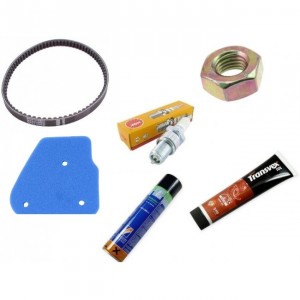 Inspektionspaket Minarelli 50 MBK Nitro Yamaha Aerox - komplettes Set! Luftfilter Keilriemen Z�ndkerze etc.