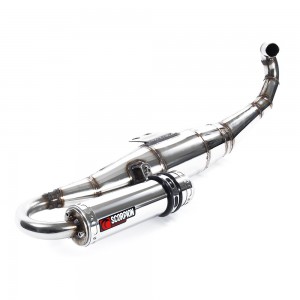 Scorpion Rennauspuff Edelstahl - mit E-Pass - Gilera Runner 125 - 180 & Italjet Dragster 125 - 180 2Takter